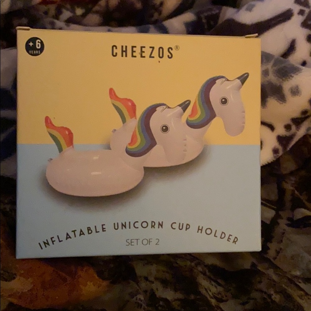 Unicorn inflatable cup holders
